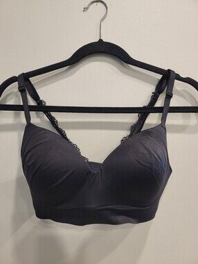 Soma Enbliss Lace J Hook Wireless Lightly Padded Bra Black - 34C